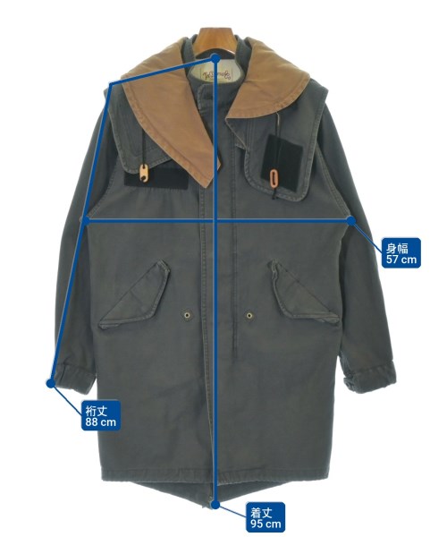 The Dress&Co. HIDEAKI SAKAGUCHI（サドレスアンドコーヒデアキサカグ）モッズコート グレー サイズ:44(S位) メンズ/2200714211022
