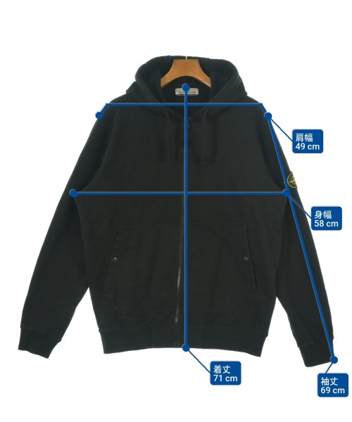 STONE ISLAND（ストーンアイランド）パーカー 黒 サイズ:XL メンズ/2200622449258