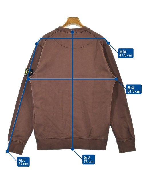 STONE ISLAND（ストーンアイランド）スウェット 茶 サイズ:L メンズ/2200640566029