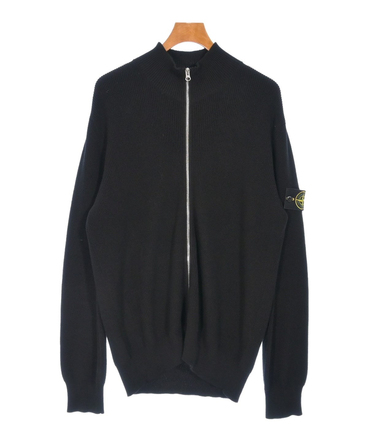 STONE  ストーンアイランド カーディガン 黒 サイズM STONE ISLAND（ストーンアイランド）カーディガン 黒 サイズ:L