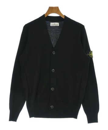 Stone  黒 フード付きカーディガン STONE ISLAND（ストーンアイランド）カーディガン 黒 サイズ:M