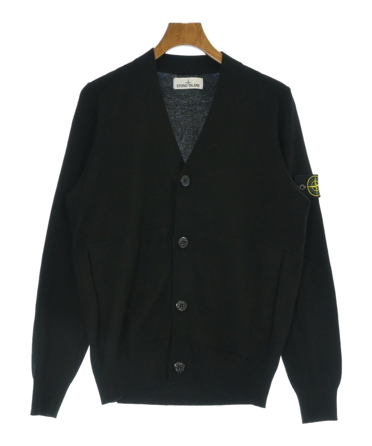STONE ストーンアイランド カーディガン 黒 サイズM STONE ISLAND(ストーンアイランド)カーディガン 黒 サイズ:M