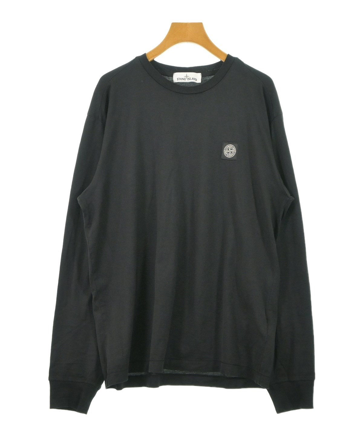 STONE  ブラック 長袖カットソー STONE ISLAND（ストーンアイランド）Tシャツ・カットソー 黒
