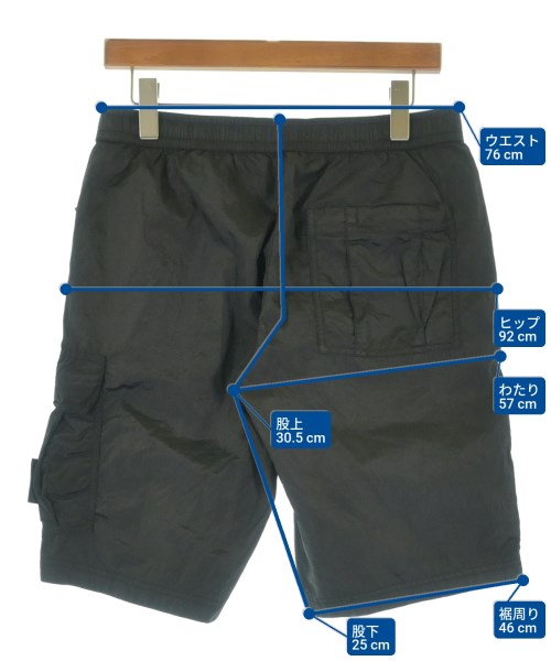 STONE ISLAND（ストーンアイランド）ショートパンツ 黒 サイズ:30(M位) メンズ/2200613978439