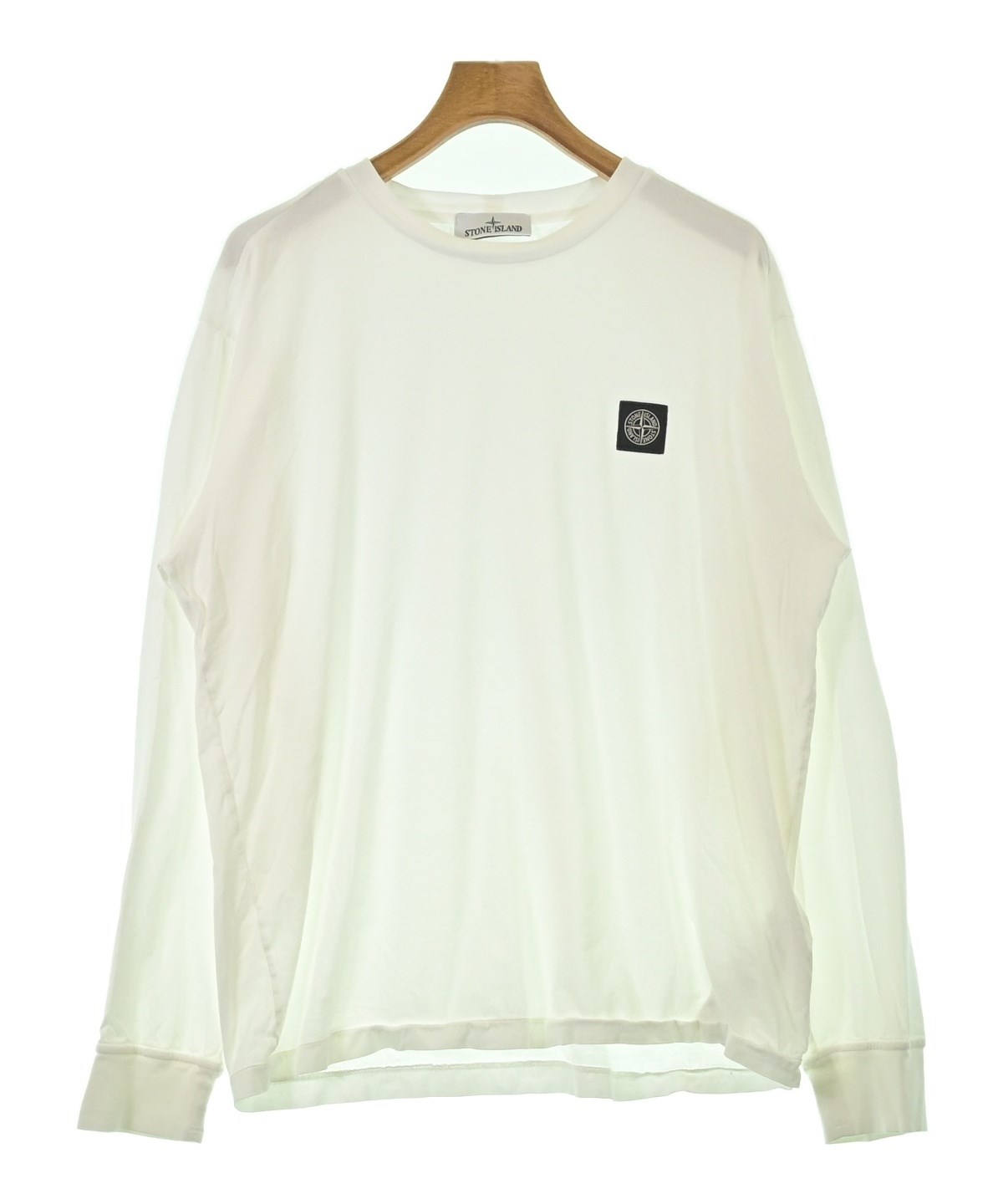 STONE  ストーンアイランド ロンT ホワイト パッチ STONE ISLAND（ストーンアイランド）Tシャツ・カットソー 白 サイズ