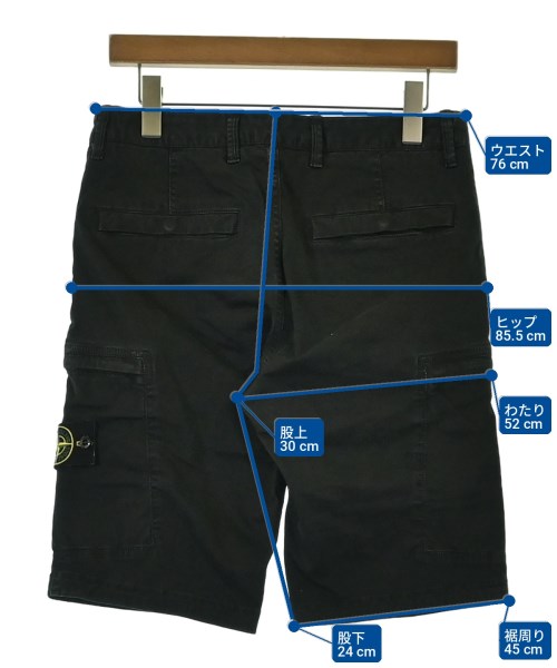 STONE ISLAND（ストーンアイランド）ショートパンツ 黒 サイズ:28(S位) メンズ/2200712575171