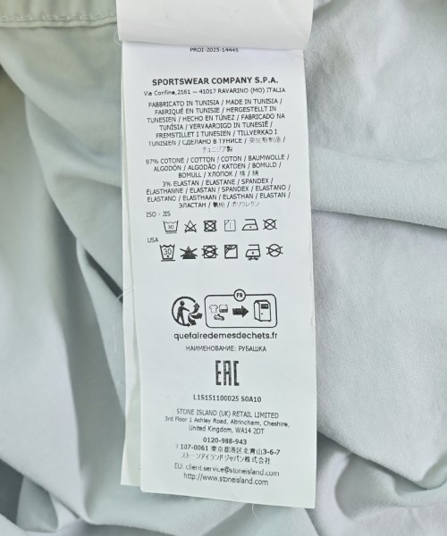 STONE ISLAND（ストーンアイランド）カジュアルシャツ 青 サイズ:L メンズ/2200715881033