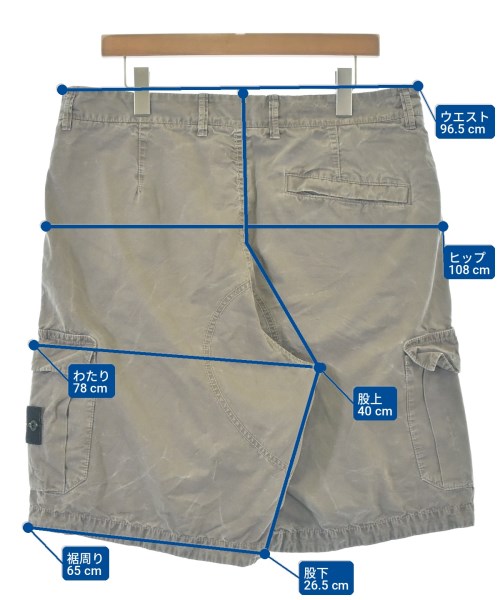 STONE ISLAND（ストーンアイランド）ショートパンツ グレー サイズ:34(XL位) メンズ/2200717547128