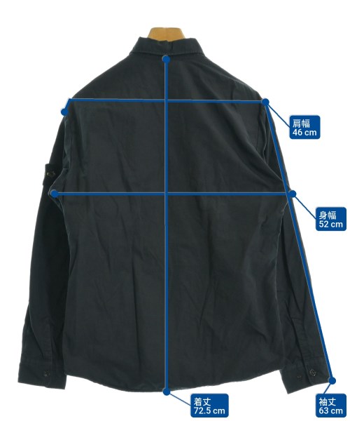 STONE ISLAND（ストーンアイランド）カジュアルシャツ 黒 サイズ:M メンズ/2200639335384