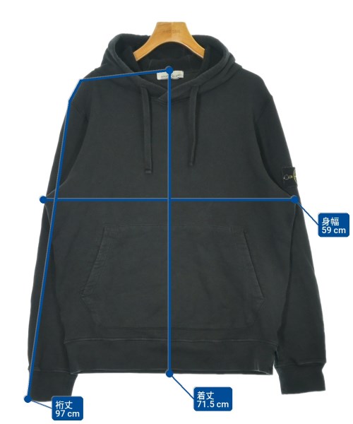 STONE ISLAND（ストーンアイランド）パーカー 黒 サイズ:XL メンズ/2200706785036
