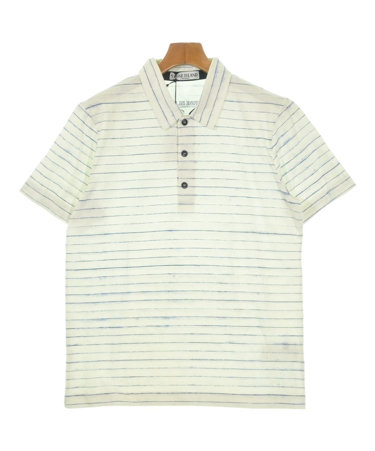 STONE ISLAND（ストーンアイランド）ポロシャツ 白 サイズ:M メンズ