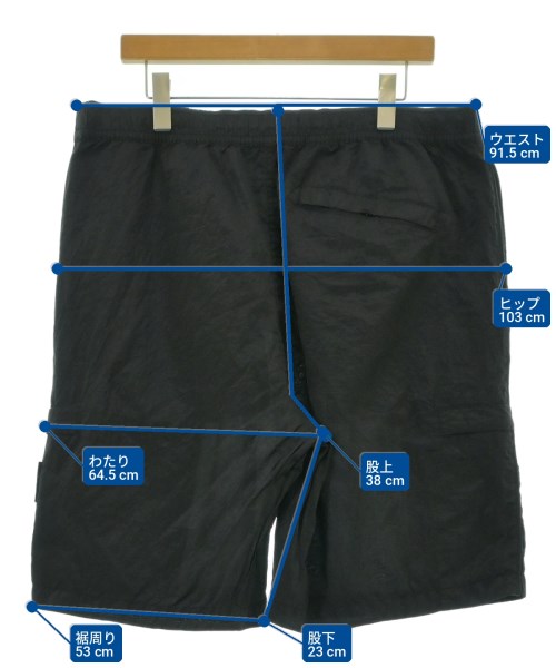 STONE ISLAND（ストーンアイランド）ショートパンツ 黒 サイズ:38(XXL位) メンズ/2200719048142