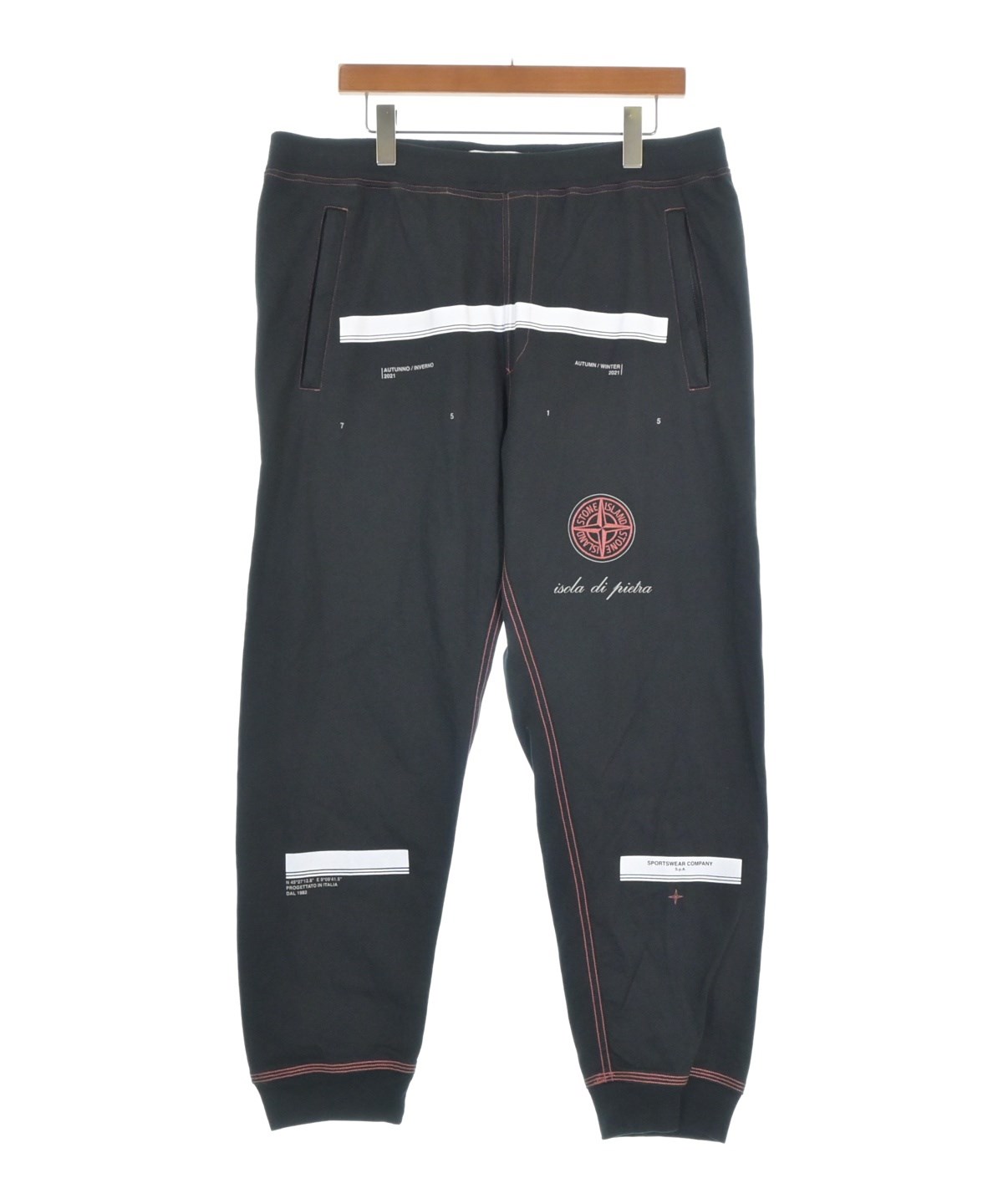 STONE  スウェットパンツ ブラック Sサイズ STONE ISLAND（ストーンアイランド）スウェットパンツ 黒 サイズ:XL