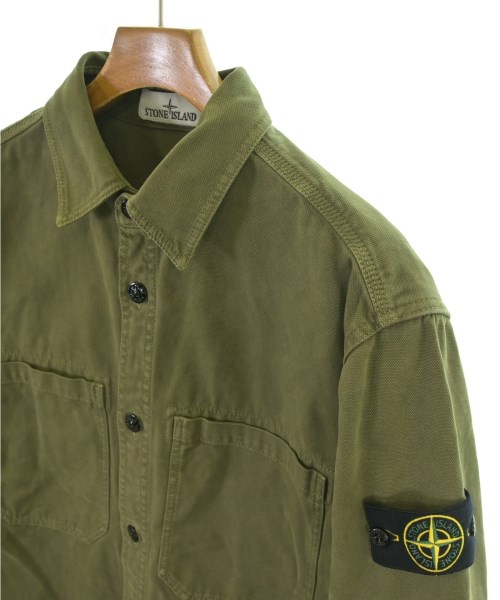STONE ISLAND（ストーンアイランド）カジュアルシャツ カーキ サイズ:M メンズ/2200693311041