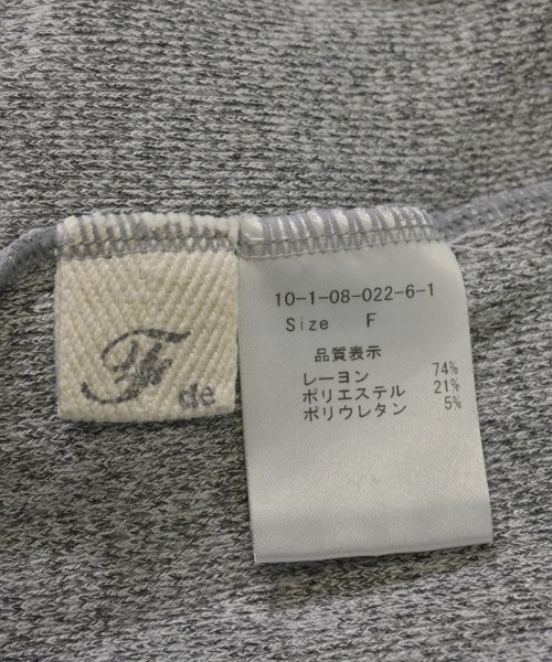 FIL DE FER（フィルデフェール）Tシャツ・カットソー グレー サイズ:F レディース/2200641581090