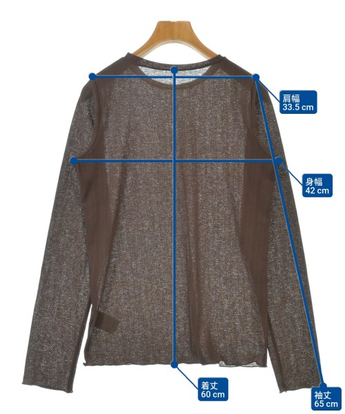 FIL DE FER（フィルデフェール）Tシャツ・カットソー 茶 サイズ:F レディース/2200655224143