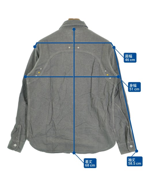 standard california（スタンダードカリフォルニア）カジュアルシャツ グレー サイズ:L メンズ/2200636571341