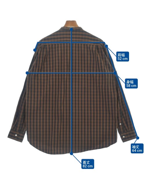 Gymphlex（ジムフレックス）カジュアルシャツ 茶 サイズ:L メンズ/2200623381090