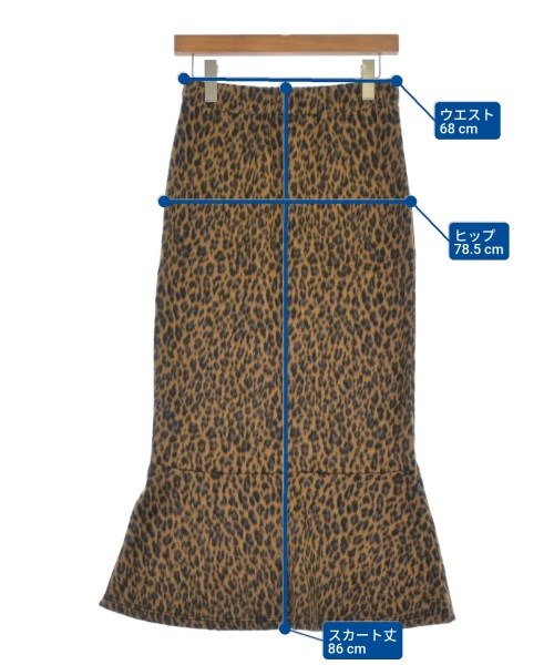 Dou Dou（ドゥドゥ）ロング・マキシ丈スカート 茶 サイズ:F レディース/2200627519017