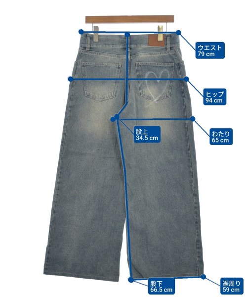 WHO'S WHO Chico（フーズフーチコ）デニムパンツ 青 サイズ:1(S位) レディース/2200629440104