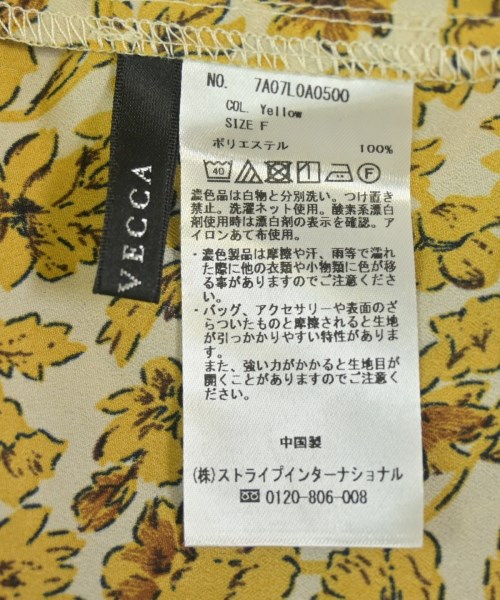 YECCA VECCA（イェッカヴェッカ）ブラウス 黄 サイズ:F レディース/2200693543053