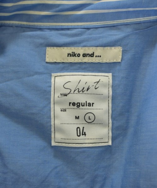 niko and...（ニコアンド）カジュアルシャツ 青 サイズ:L メンズ/2200634778018