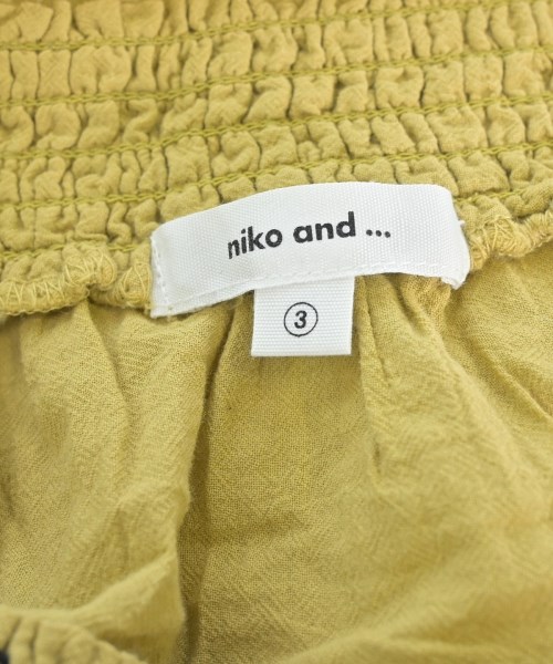 niko and...（ニコアンド）ブラウス 黄 サイズ:3(M位) レディース/2200636902046