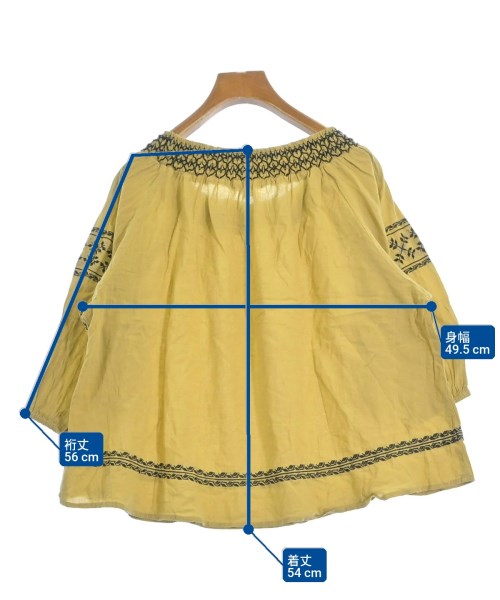 niko and...（ニコアンド）ブラウス 黄 サイズ:3(M位) レディース/2200636902046