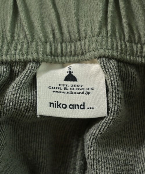 niko and...（ニコアンド）スウェットパンツ カーキ サイズ:F レディース/2200614521139