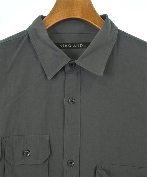 niko and...（ニコアンド）カジュアルシャツ グレー サイズ:M メンズ/2200621431094
