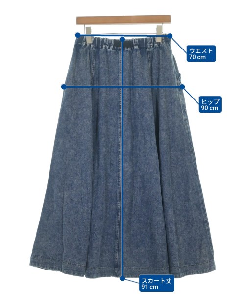 niko and...（ニコアンド）ロング・マキシ丈スカート 青 サイズ:L レディース/2200610356094