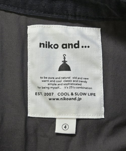 niko and...（ニコアンド）シャツワンピース グレー サイズ:4(L位) レディース/2200615978048