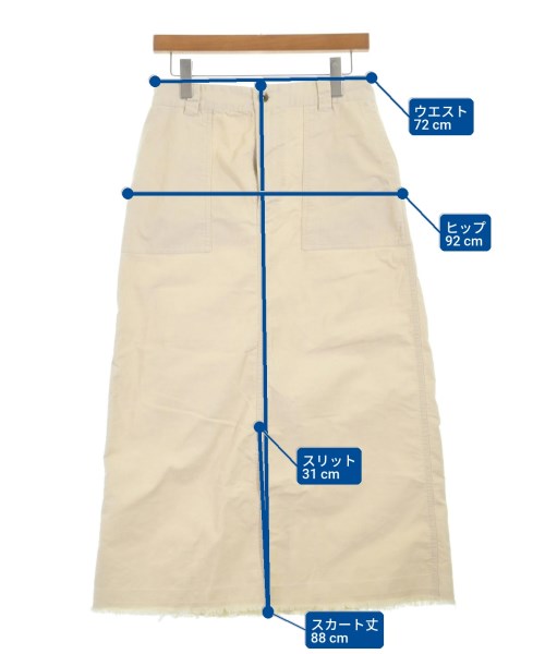 niko and...（ニコアンド）ロング・マキシ丈スカート 白 サイズ:L レディース/2200617909057