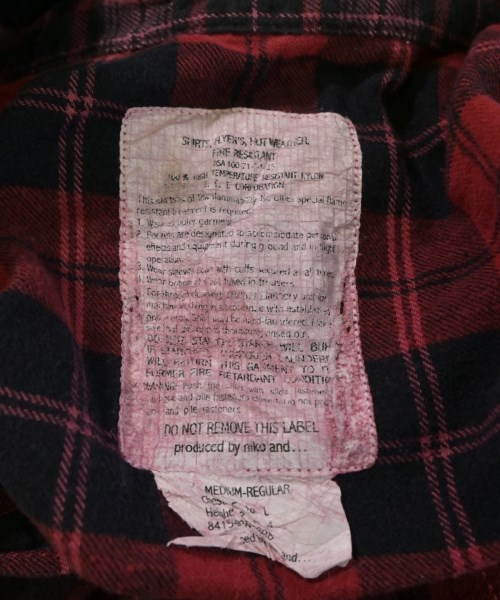 niko and...（ニコアンド）カジュアルシャツ 赤 サイズ:4(L位) レディース/2200641689048