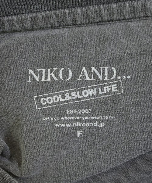 niko and...（ニコアンド）Tシャツ・カットソー グレー サイズ:F メンズ/2200644366120