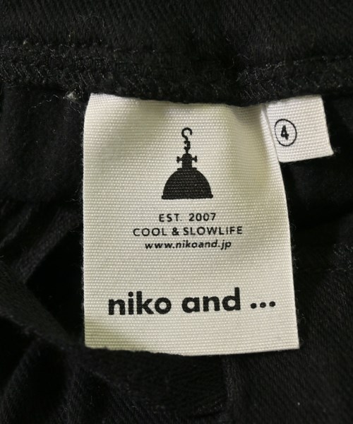 niko and...（ニコアンド）スウェットパンツ 黒 サイズ:4(L位) レディース/2200641624070