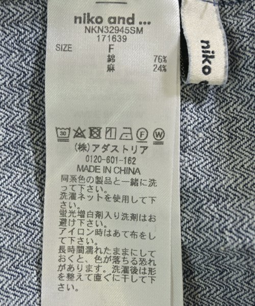 niko and...（ニコアンド）シャツワンピース 紺 サイズ:F レディース/2200700383085