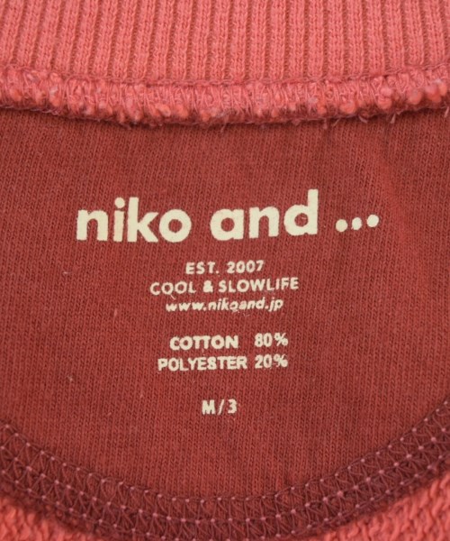 niko and...（ニコアンド）スウェット ピンク サイズ:M レディース/2200702577178