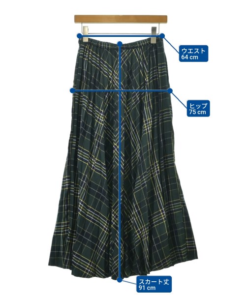 niko and...（ニコアンド）ロング・マキシ丈スカート 緑 サイズ:3(L位) レディース/2200659013095