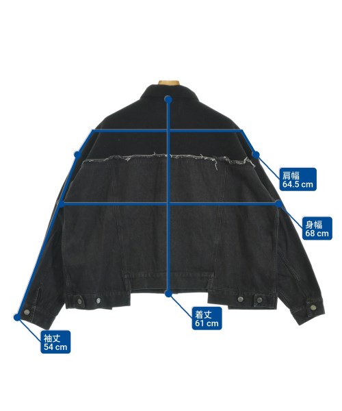 niko and...（ニコアンド）デニムジャケット 黒 サイズ:F メンズ/2200666169037
