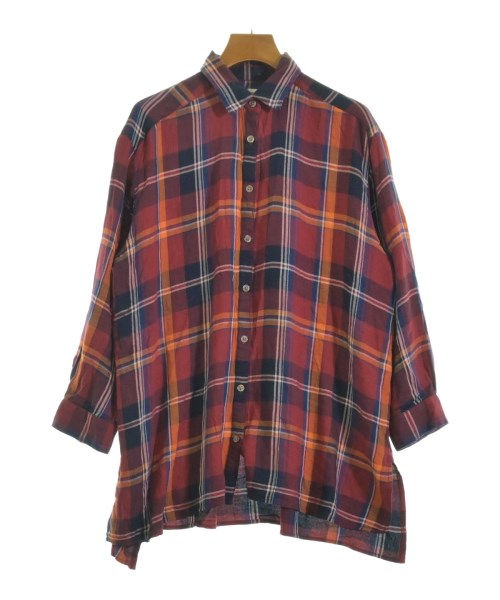 GLOBAL WORK(グローバルワーク)カジュアルシャツ 赤 サイズ:L/2200676909135