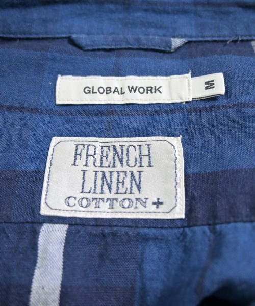 GLOBAL WORK（グローバルワーク）カジュアルシャツ 青 サイズ:M メンズ/2200718766085