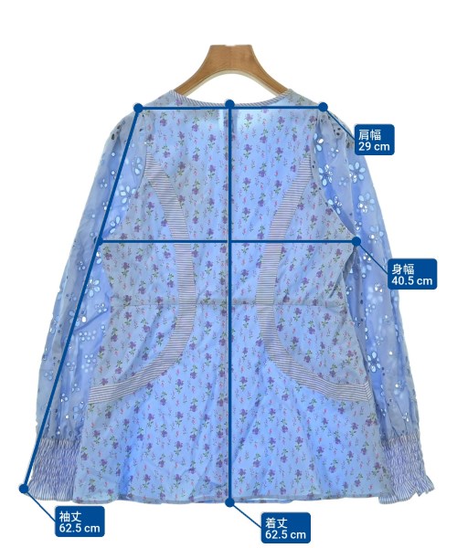 leur logette（ルルロジェッタ）ブラウス 青 サイズ:1(S位) レディース/2200620709187