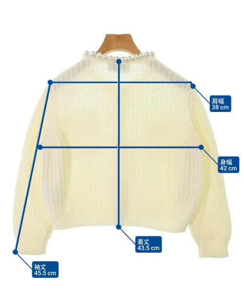 leur logette（ルルロジェッタ）カーディガン 白 サイズ:1(S位) レディース/2200638457049