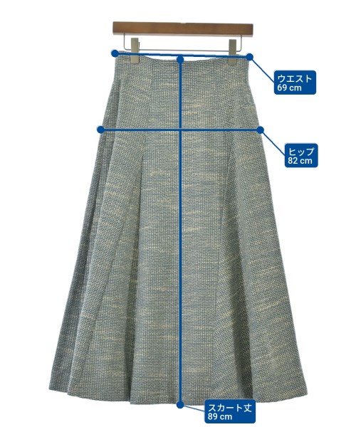 leur logette（ルルロジェッタ）ロング・マキシ丈スカート 青 サイズ:1(S位) レディース/2200625726196