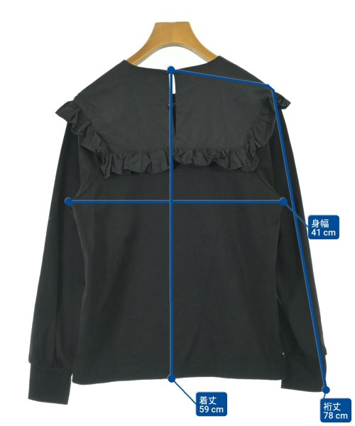 leur logette（ルルロジェッタ）Tシャツ・カットソー 黒 サイズ:1(S位) レディース/2200694476046