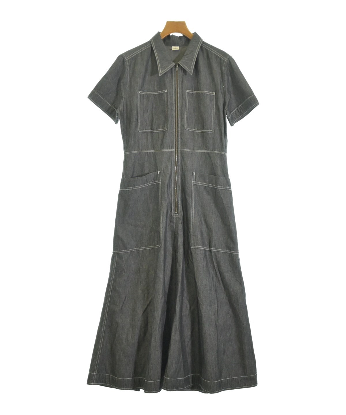 TEN×RON HERMAN ネイビーロングシャツワンピース oo87 Ron Herman