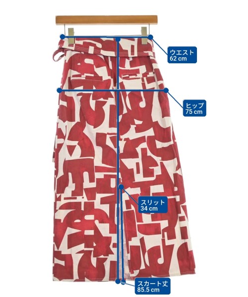 Ron Herman California（ロンハーマンカリフォルニア）ひざ丈スカート 赤 サイズ:XS レディース/2200658162046