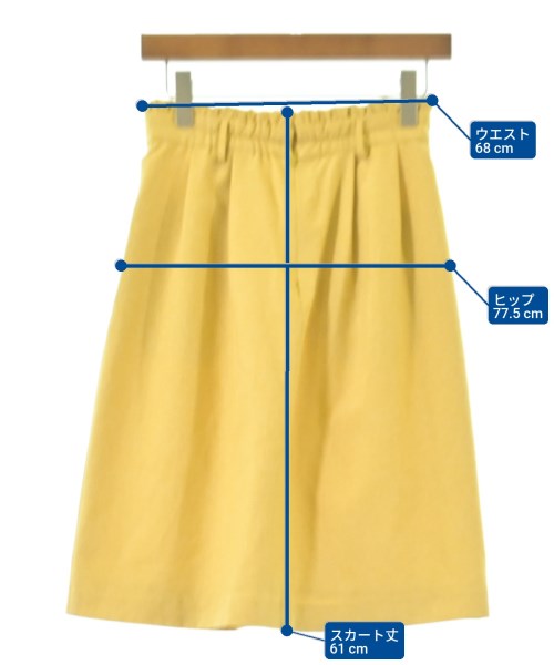 Te chichi（テチチ）ひざ丈スカート 黄 サイズ:M レディース/2200611615060