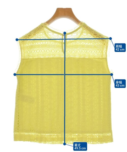 ViS（ヴィス）ブラウス 黄 サイズ:F レディース/2200629946057